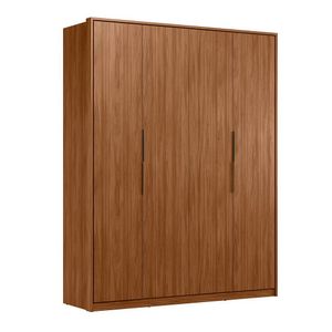 Guarda Roupa Casal 4 Portas 3 Gavetas Attore Nogueira Touch - Demartêz