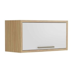 Armário Aéreo P/ Cozinha Syrah C/ 1 Porta Basculante 80cm Amendoa/branco - Ronipa