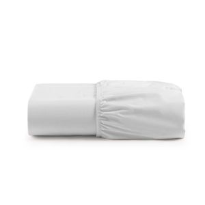 Lençol Cintilante Queen Percal 180 Fios 100% Algodão Com Elástico - Branco
