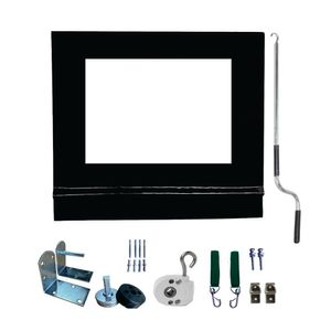 Toldo Cortina Preto C/ Visor - 2,90m X 3,00m - Kit Completo