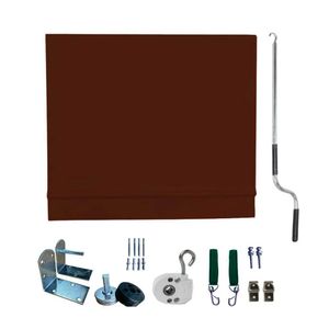 Toldo Cortina Marrom - 1,90m X 1,50m - Kit Completo