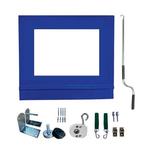 Toldo Cortina Azul C/ Visor - 1,80m X 2,20m - Kit Completo
