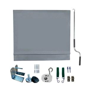 Toldo Cortina Cinza - 3,80m X 2,40m - Kit Completo