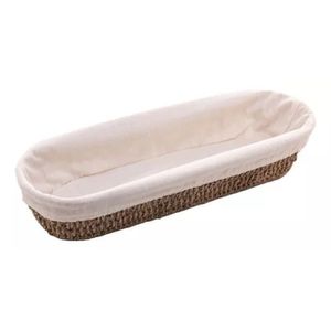 Cesta Oval De Sisal Com Forro Em Tecido 43,5x8x15cm Wolff