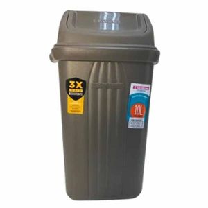 Cesto C/tampa Basculante 10l Cinza R.281/20 Sanremo