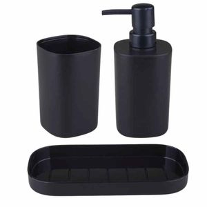 Kit Banheiro Lavabo Plast. Preto Rayco