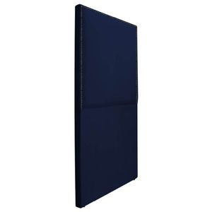 Cabeceira Solteiro 90 Cm Cama Box Suede Azul Marinho