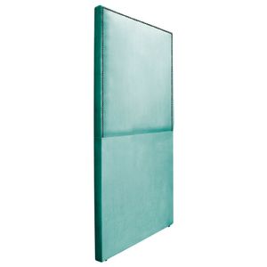Cabeceira Solteiro 90 Cm Cama Box Suede Azul Tiffany