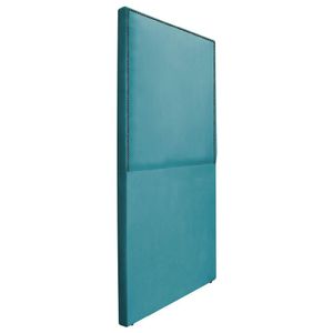 Cabeceira Solteiro 90 Cm Cama Box Suede Azul Turquesa