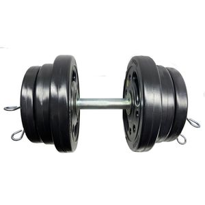 Kit Anilha 12 Kg + Barra De 40 Cm Com Presilhas