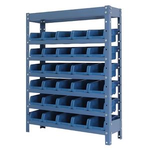 Estante Porta Componentes Com 30 Caixas Azul Ne30-3a - Nocram