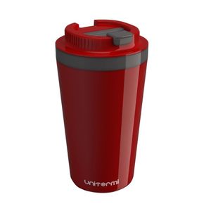 Copo Térmico Com Tampa 400 Ml Vermelho - Unitermi