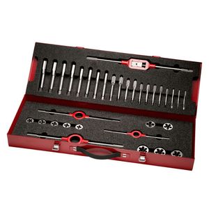 Estojo De Roscagem, Cx. Metálica Hs-14m - 34 Peças L120