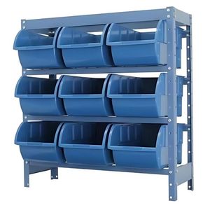 Estante Porta Componentes Com 9 Caixas Azul Ne9-7a - Nocram