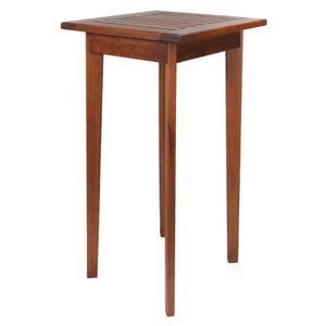Mesa Bistrô Quadrada Rústica 60cm Em Madeira Maciça - Natural
