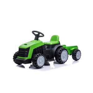 Mini Trator Carro Eletrico Infantil Bang Toys 6v Com Reboque Verde U