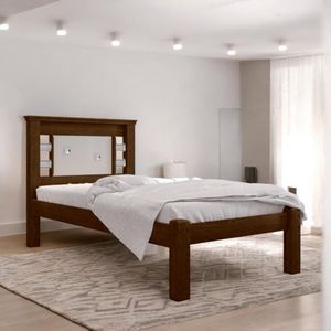Cama Solteiro Com Cabeceira Flex Lavínia Malbec E Off White