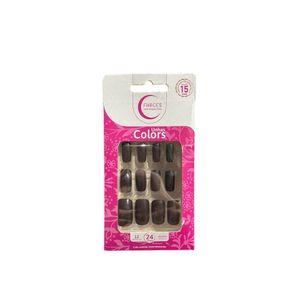 Fhaces Unhas Postiças Colors 24un Cor marrom