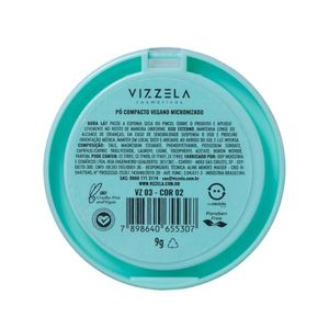Vizzela Pó Compacto 9g Cor 02