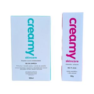 Kit Facial Creamy Gel De Limpeza 180ml + ácido Mandelico 30g