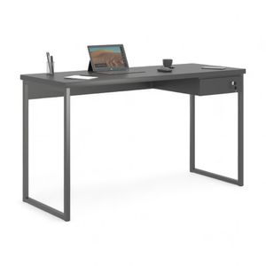 Mesa Home Office Escrivaninha Industriale 1,00 Preta Com Gaveteiro