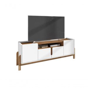 Rack Para Tv Lizz 1,90m Branco/cedro - Casa D