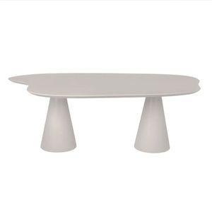 Mesa De Jantar 160x90 Cone Orgânica Nuvem Cor Cinza
