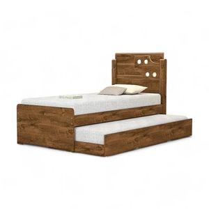 Cama Bibox Solteiro Luiza Malbec Com 02 Colchões