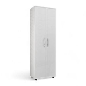 Armário Multiuso Com Prateleiras Sofisticado Topázio Branco
