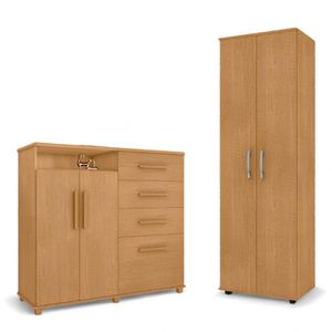 Conjunto De Cômoda E Multiuso Naturalle Para Quarto
