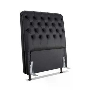 Cabeceira De Cama Box Solteiro 88cm Pádua Couro Preto