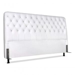 Cabeceira De Cama Box Casal Queen 158cm Pádua Couro Off White