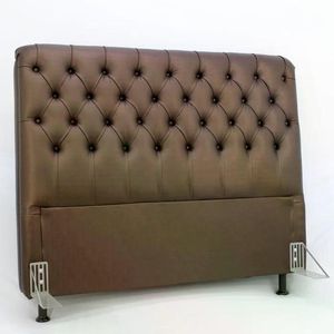 Cabeceira De Cama Box Casal 138cm Pádua Couro Café