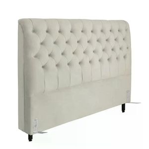 Cabeceira De Cama Box Casal Queen 158cm Pádua Veludo Marfim