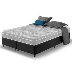 Cama Box King Preto + Colchão Hanover Orthopedic 193cm