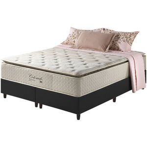 Cama Box King Preto + Colchão Molas Ensacadas Colorado 193cm