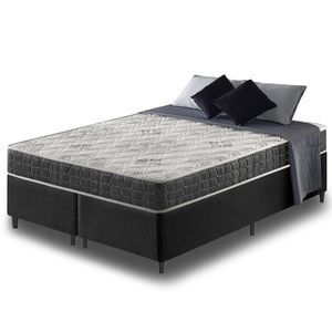 Cama Box Queen Size Preto + Colchão San Francisco 158cm