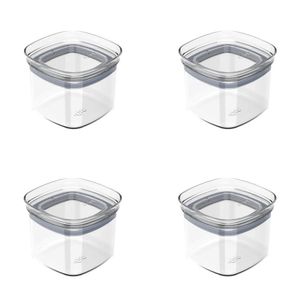 Conjunto De Potes Herméticos 450 Ml 4 Peças Block Modular Transparente Ou