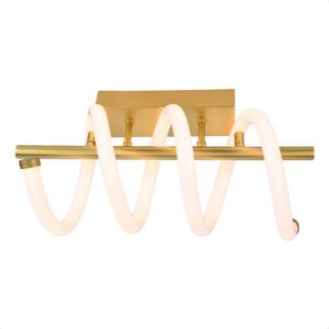 Plafon Taschibra Moderno Spring Led 16w Luz Quente 3000k Bivolt Ouro