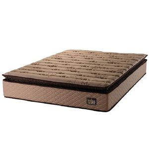 Colchão Casal Queen Espuma D33 Pillow Top Van Gogh 158x198x29cm Marrom Hellen - Suporta Até 120 Kg Por Pessoa Marrom
