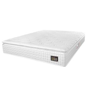 Colchão Casal Espuma D45 Lazio Pillow Top 138x188x24cm Branco Hellen - Suporta Até 150 Kg Por Pessoa Branco