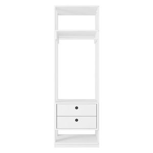 Guarda Roupa Modulado Closet Titan 2 Gavetas Branco Velluto - Pr Móveis Branco Velluto