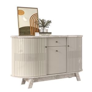 Buffet Aparador Monza Calacata Off White - Madetec Calacata Off White