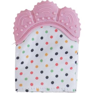 Mordedor Luvinha Para Bebê Silicone E Poliéster Rosa