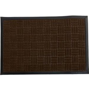 Tapete De Porta Emborrachado 40x60cm Marrom Conhaque