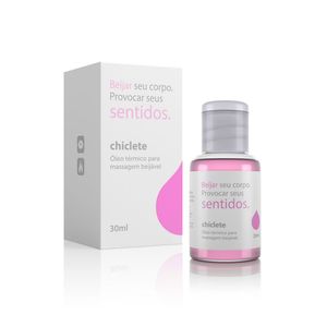 Óleo Para Massagem Beijável Função Hot Sentidos 30ml Chiclete
