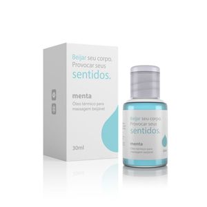 Óleo Para Massagem Beijável Função Hot Sentidos 30ml Menta