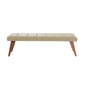 Puff Decorativo Recamier Barcelona Linho Palha