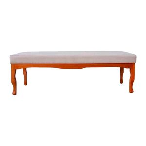 Puff Decorativo Recamier Imperial Linho Bege 1,40m