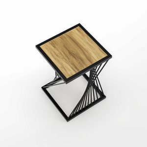 Banqueta/mesinha Oceam Classic Baixa 50cm Em Metal Preto